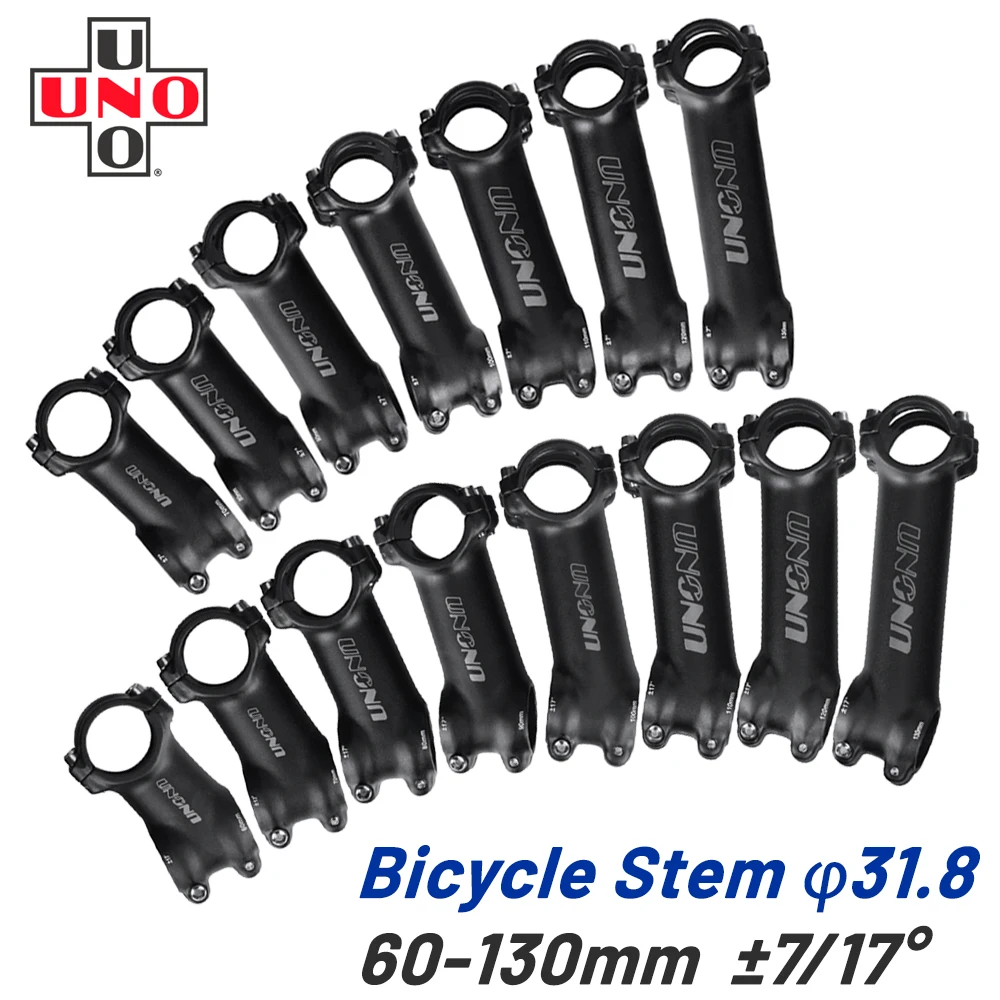 UNO Ultra Light Bike Stem 7 17 Degree MTB Road Bike Adjustable Handlebar 60/70/80/90/100/110/120/130mm MTB Bike Power Parts