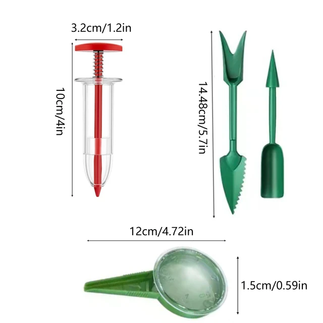 6Db Vetőmag Adagoló Kis Magokhoz Mini -Adagoló Kézi Kézfogás Palánták Dibber Kerti Szerszámkészletek - Image 2