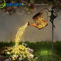 Solar Fairy Watering Can Lights Vintage Metal Garden Decor Outdoor Solar Hanging Kettle Light Waterproof  Villa Yard Decoration 1