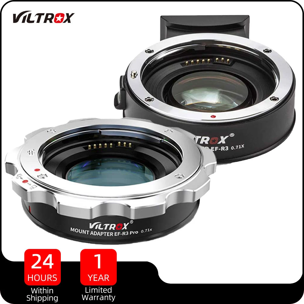 VILTROX EF-R3 Pro Lens Mount Adapter 0.71x Speed Booster Compatible for  Canon EF Lens to RF Mount Camera RP R3 R5 R6 EOS C70
