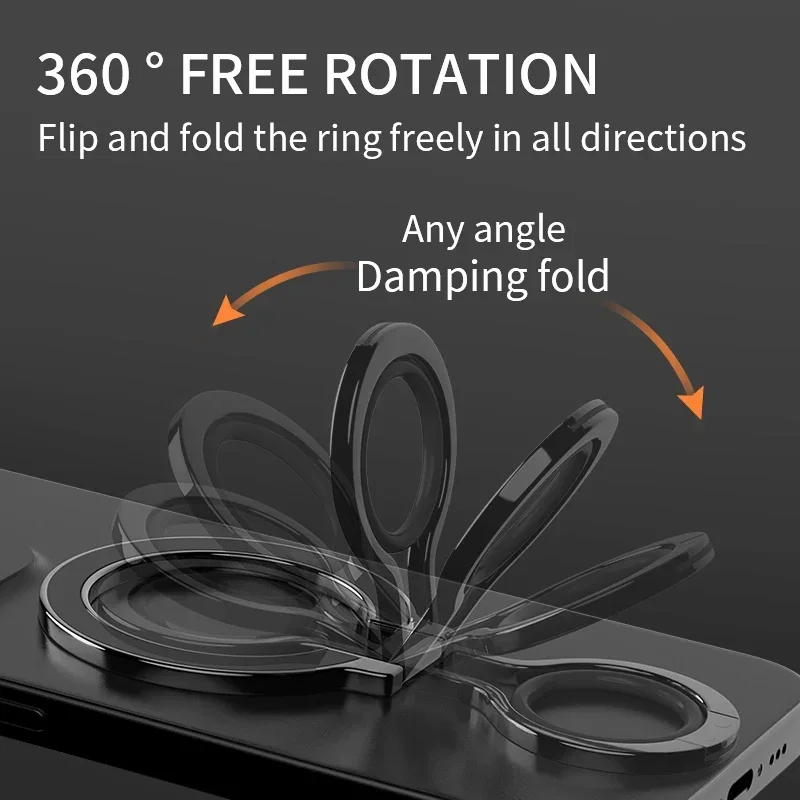 Magnetic 360° Rotating Foldable Metal Phone Ring Holder Stand