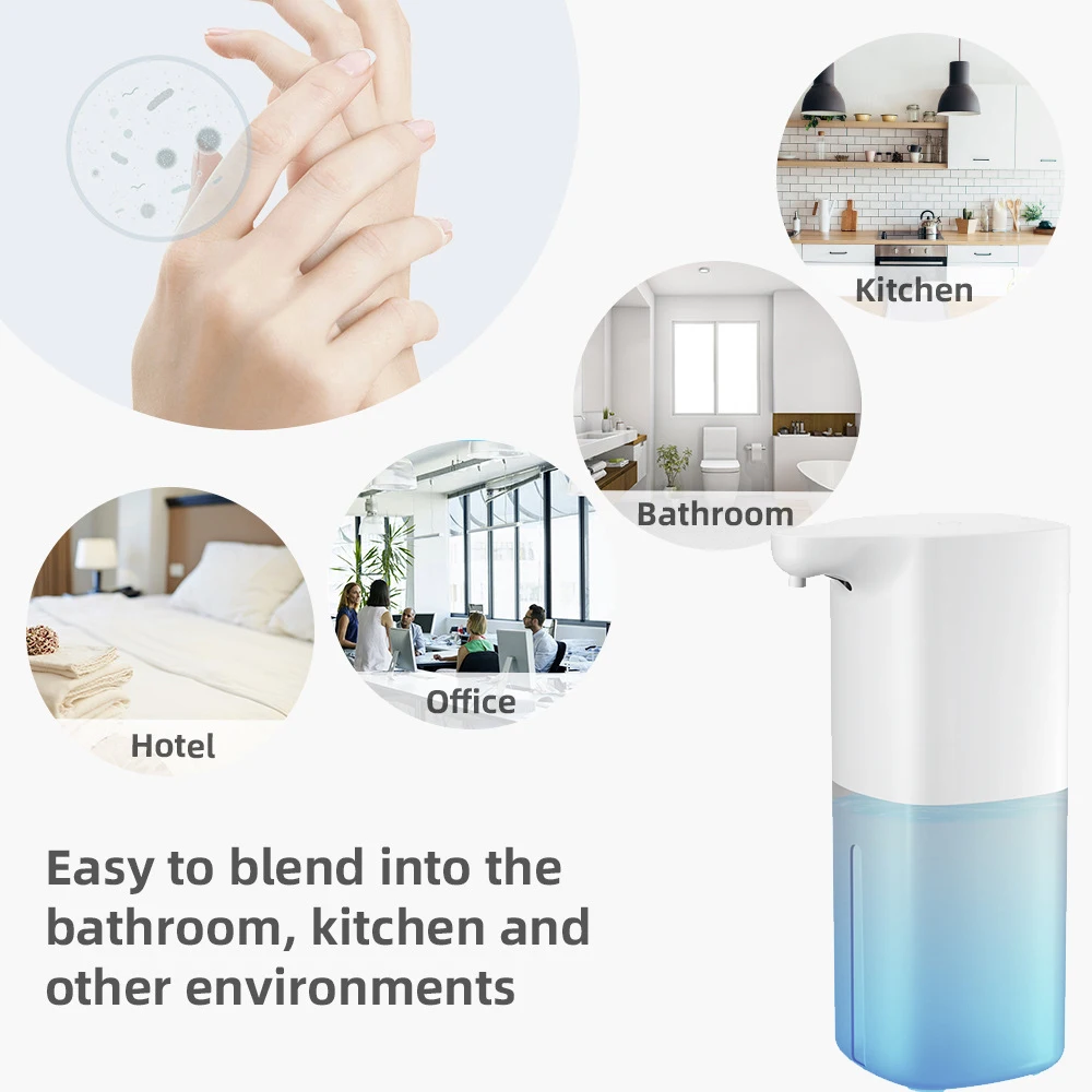 Automatic Foam Soap Dispensers Bathroom Smart Washing Hand Machine with USB Charging