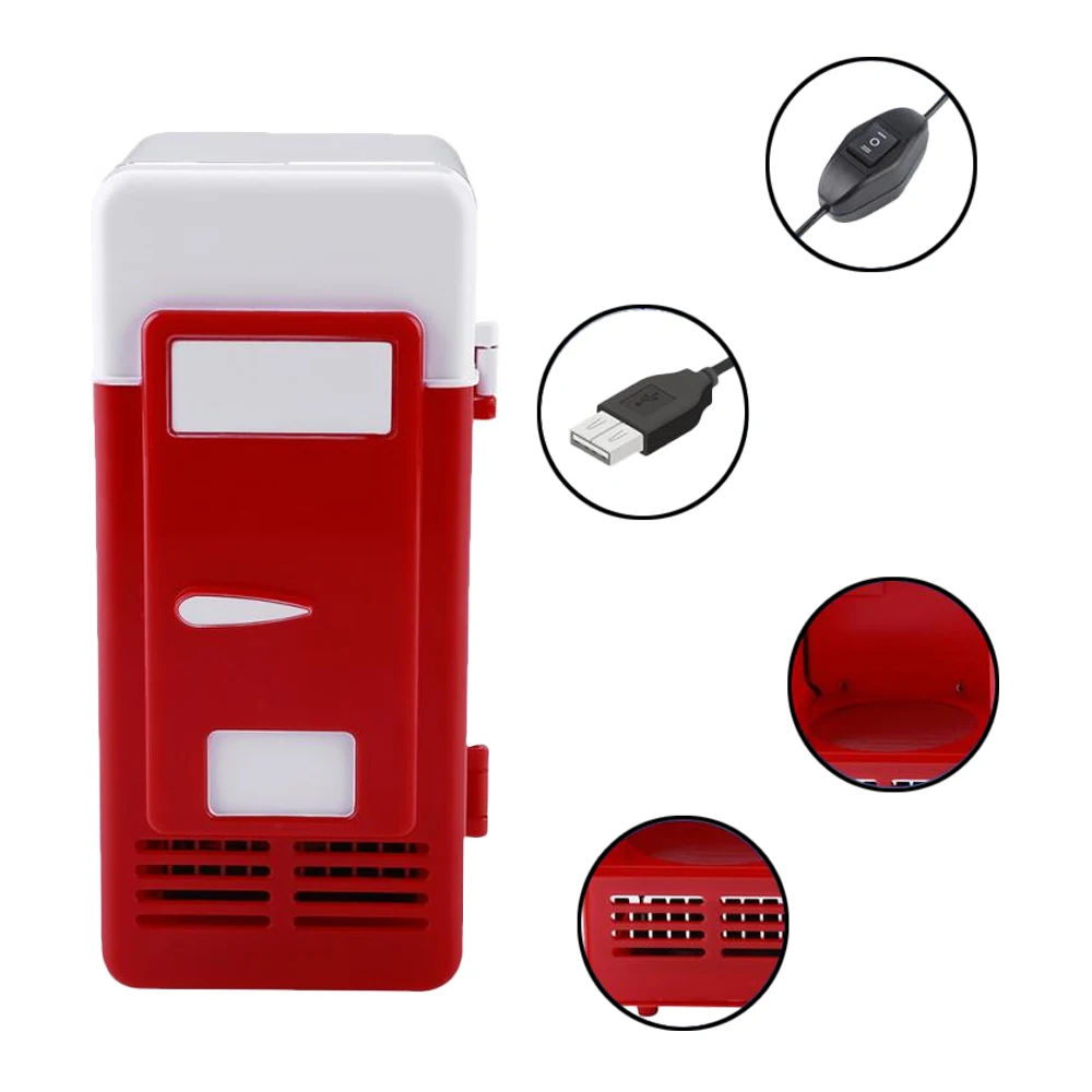 5V USB Mini Car Electric Refrigerator Beverage Cooling Fridge Multi-functional Classic Durable Car Inner Desktop Cooling Fridge