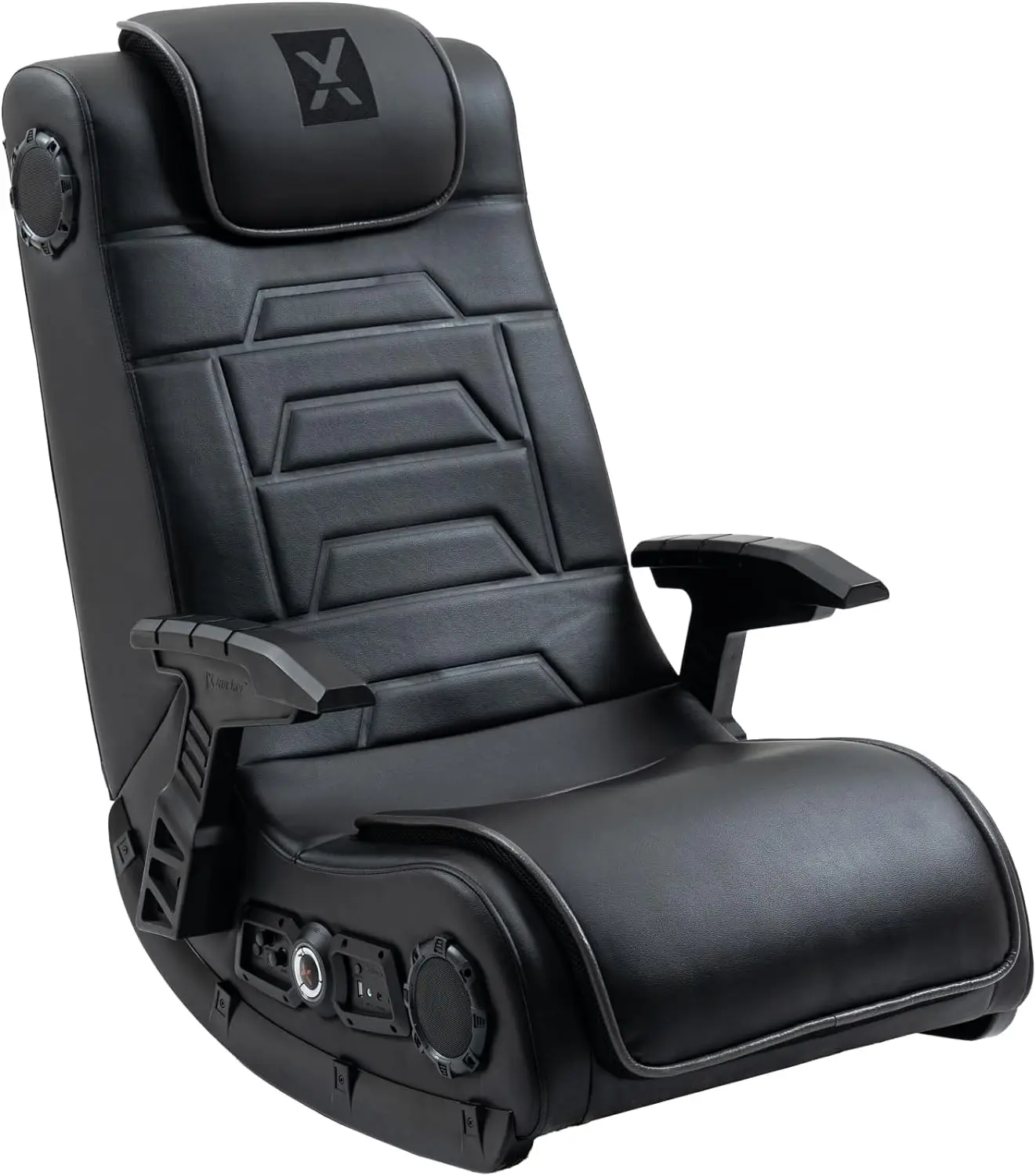 

Video Gaming Floor Chair with Armrests, Built-In Audio & Vibration via Wireless Bluetooth, Vegan Leather, Amazon Exclusive