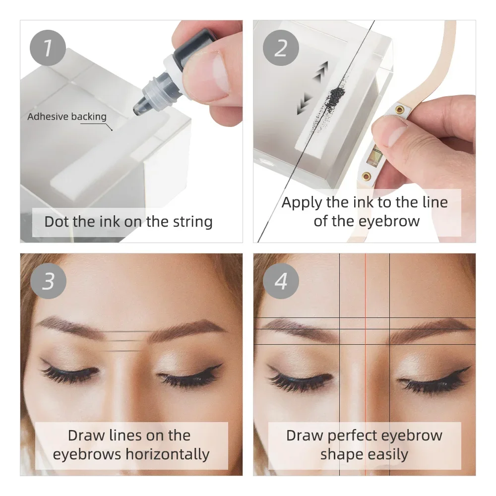 Triple Shade Precision Eyebrow Mapping Kit – Pre-Inked Microblading Measurement Tool