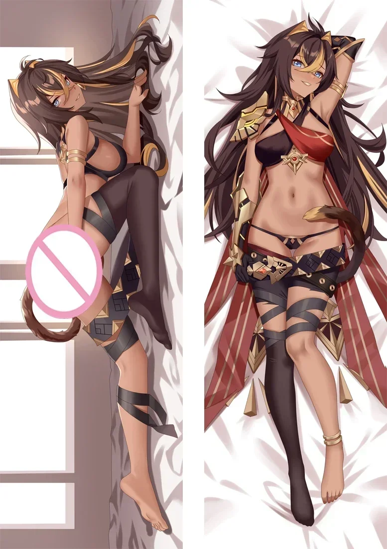 

Anime Decor Pillow Case Genshin Impact Dehya Dakimakura Waifu Pillowcase 2-Side Print Hugging Body Cushion Cover Gift