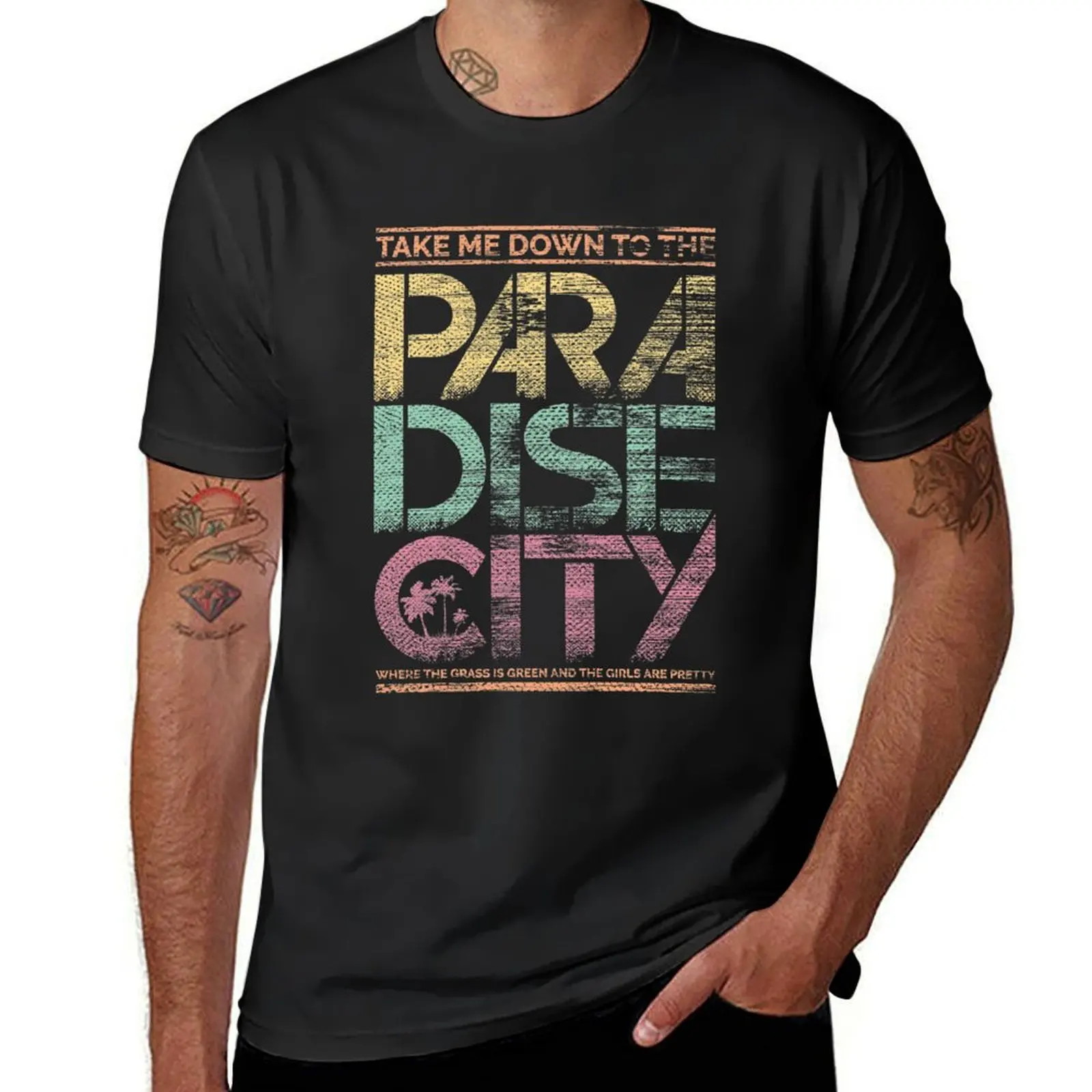 

Paradise City T-Shirt anime vintage clothes customs cute tops mens plain t shirts