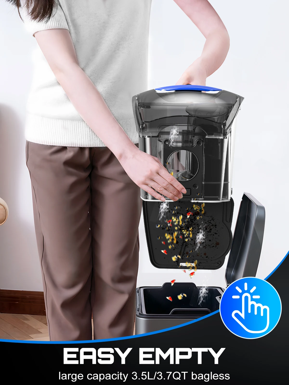 1600W Bagless Canister Vacuum 6