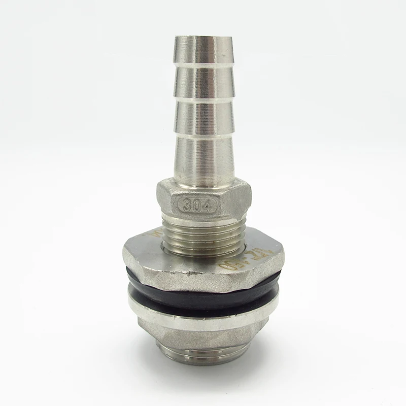 6mm 8mm 10mm 12mm 13mm 14mm 15mm 16mm 18mm 19mm 20mm 25mm 32mm Hose Barb 304 Stainless Steel Pipe Fitting Water Tank Adapter
