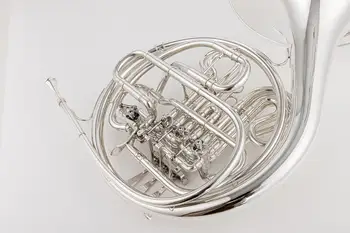High Quality Bach French Horn integral Double 4 Keys F/Bb silver with Accessories
