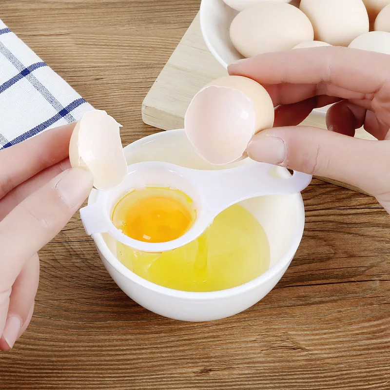 1PC Egg Yolk Separator Divider White Plastic Convenient Household Eggs Tool Cooking Baking Tool Kitchen Accessories egg yolk separator