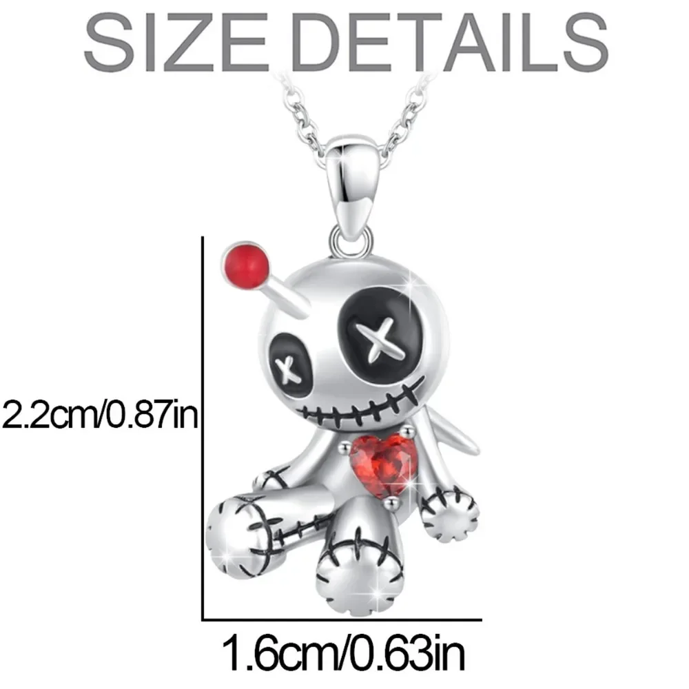 New  Punk  In For Women Fashion Jewelry Gifts Ghost Doll Bell Man Necklaces Pendant Chain