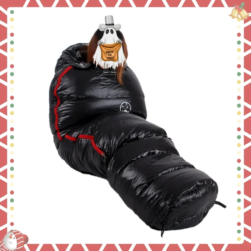 Outdoor Camping Sleeping Bag Down Filled Adult Mummy Style 4 Seasons Camping Travel Sleeping