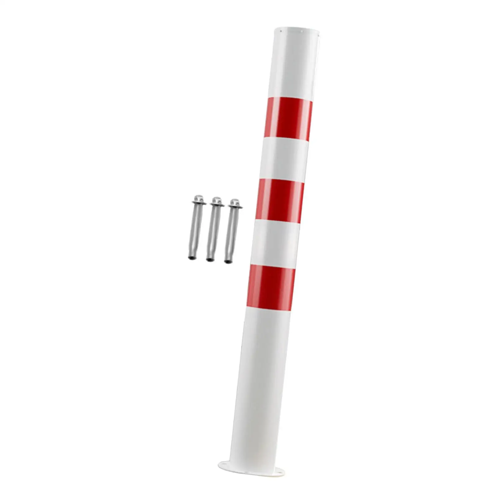 Safe Bollard Accessories 30' H Red and White Sturdy Protective Metal Parking