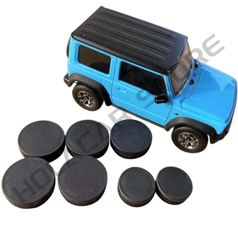 7pcs Girder Tube Frame Hole Cover ABS Waterproof Classis Plugs Tube Hole Caps Cover For Suzuki Jimny Serria JB64 JB74 Tail Pipe Cover