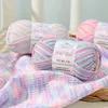 50G/Ball Combed Cotton Gradient Yarn 4Ply for Knit Clothes Color Gradient Dyeing Knitting Yarn with Milk Cotton Yarn 1