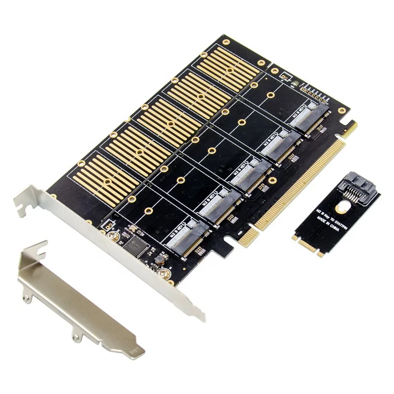 Pcie 5-porta m2 Chave b Sata3.0 Placa de Expansão Ssd Jmb585 Pcie Sata M.2 Nvme Pcie Conversor Cartão - Imagem 6