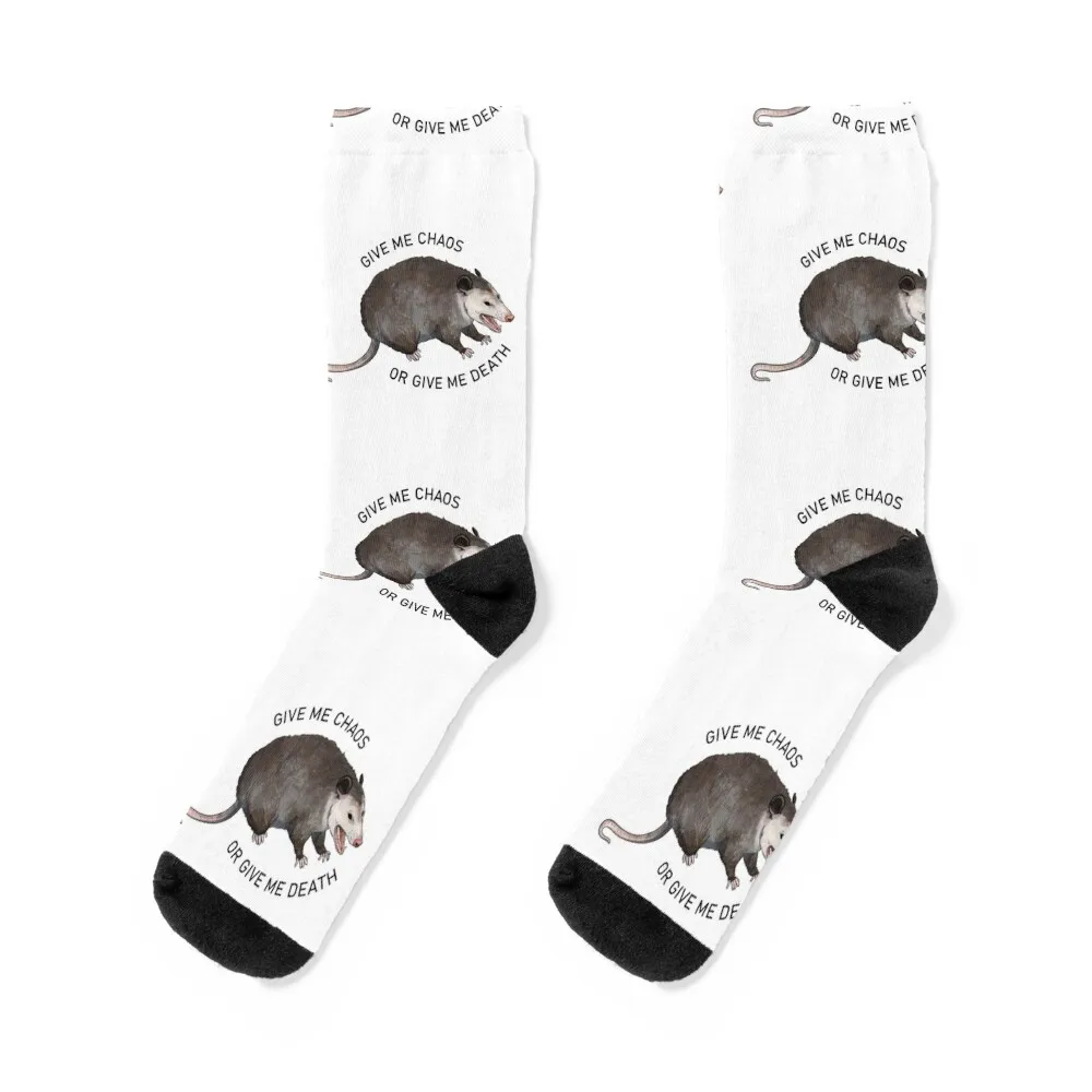 

Give Me Chaos or Give Me Death Possum Socks loose set sports stockings Novelties Socks Man Women's