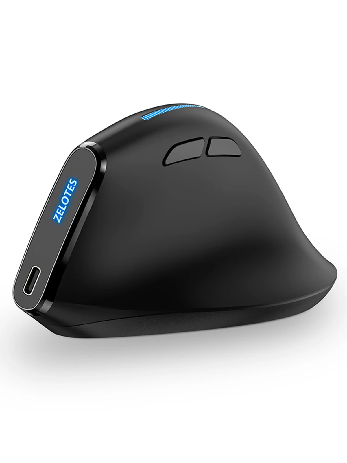 ZELOTES F36A 수직형 핸드헬드 무선 마우스 3레벨 DPI 마우스 2.4G 무선 충전식 노트북 마우스 6버튼 광학 마우스