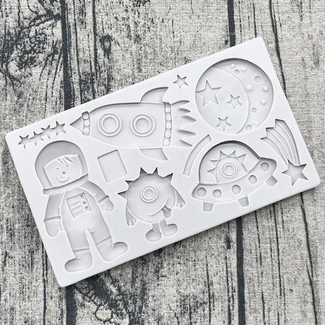 Űrhajós Szilikon Cukrász Penész Csokoládé Cupcake Sütő Fondant Torta Díszítő Szerszámok - Image 4