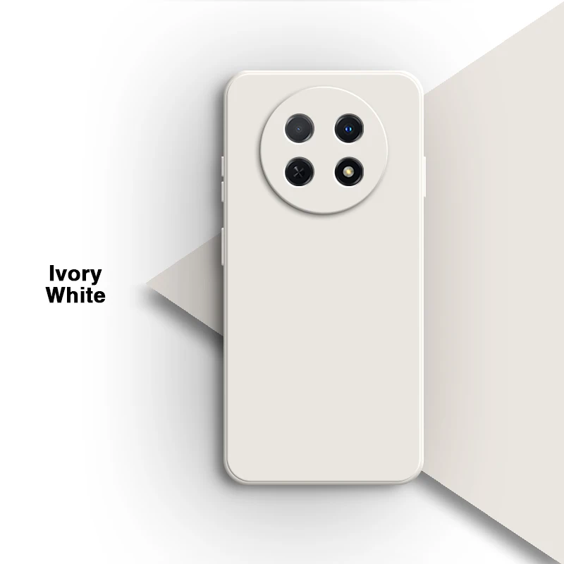 Solid Color Soft Liquid Silicone Phone Case - Simple Design Back Cover