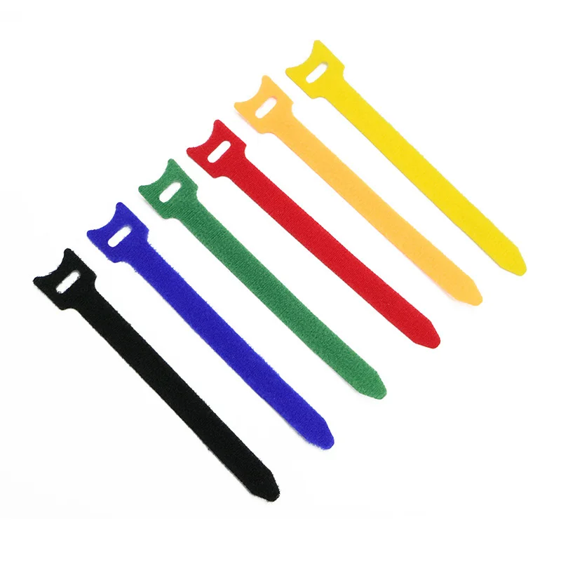 10/20/30PCS Releasable Cable Ties Colored Plastics Reusable Cable Ties Nylon Loop Wrap Zip Bundle Ties T-type Cable Tie Wire