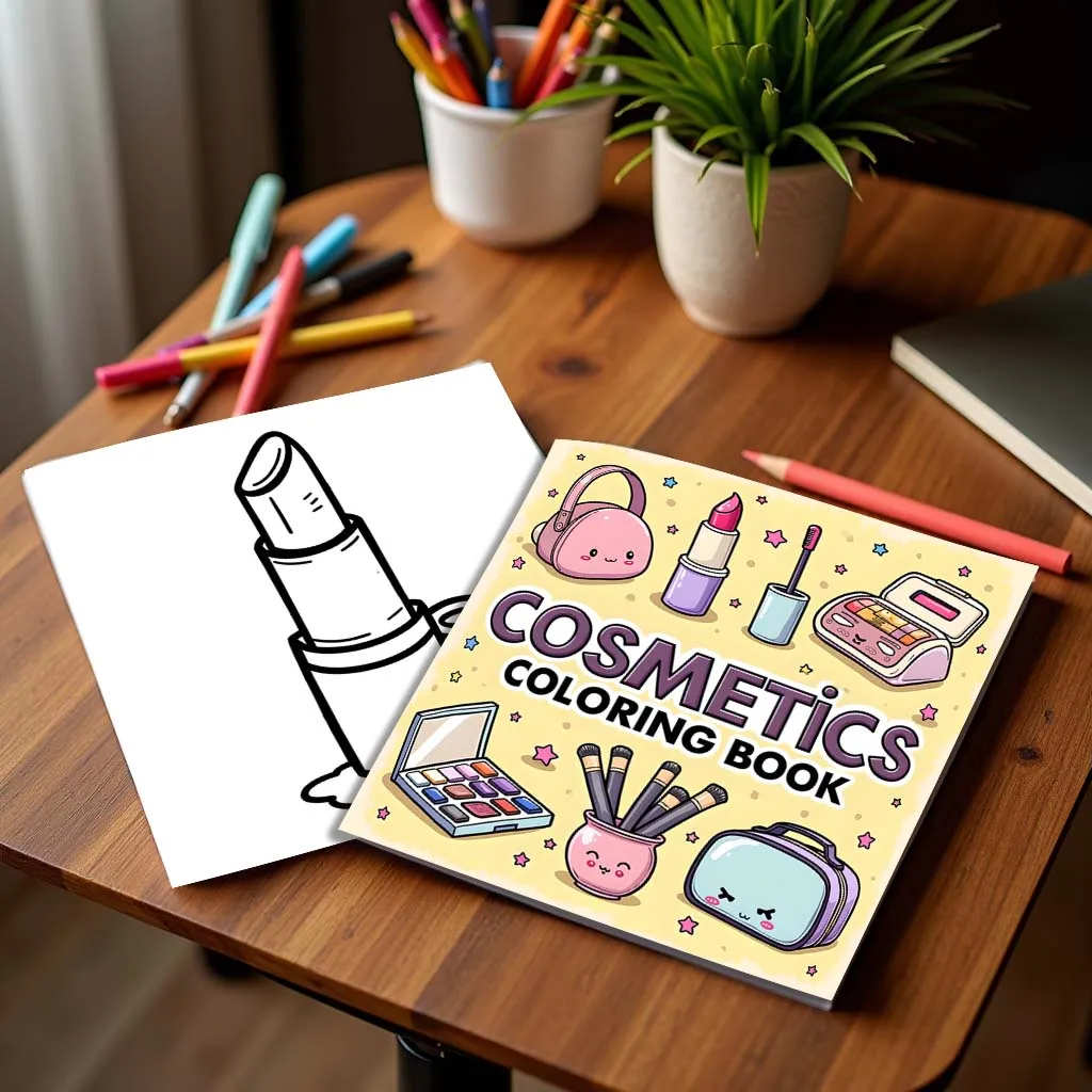 1PC Adult Graffiti COSMETiCS Coloring Book 24 Page Colouring Book Decompression Entertainment Holiday Party Gift 4