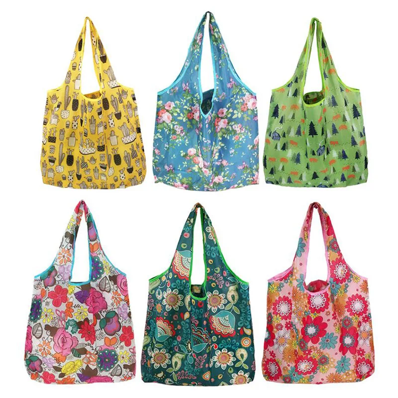 Eco-Friendly Floral Reusable Tote Bag