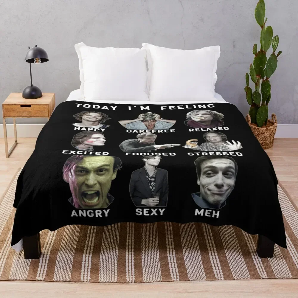 

Spencer Reid - Matthew Gray Gubler - Funny Feelings Throw Blanket Soft Plaid Bed covers Soft Big Loose Blankets