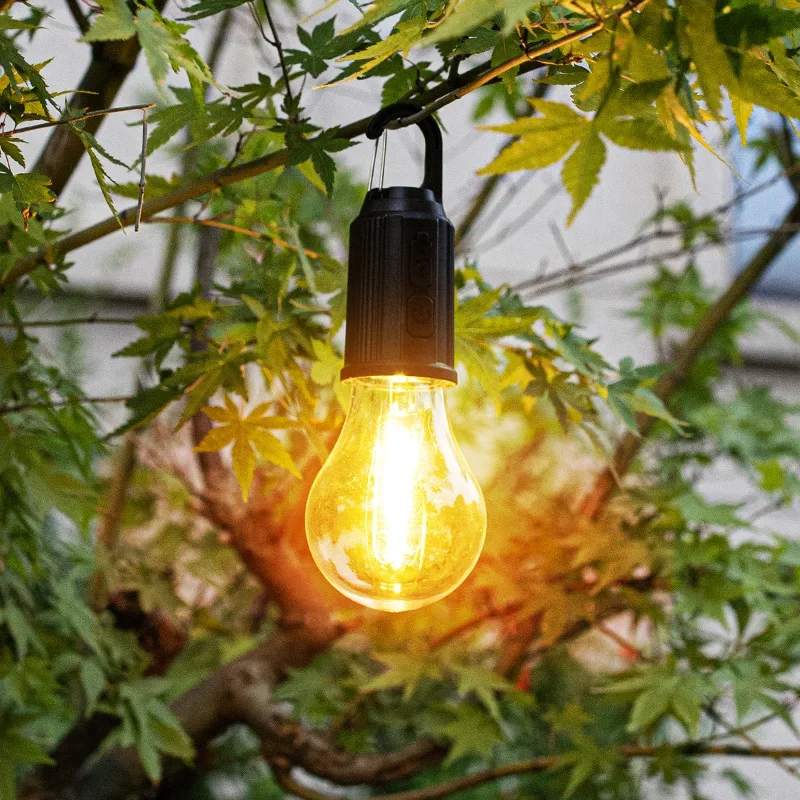 

Portable Retro Camping Light USB Rechargeable Tungsten Lights Mini Tent Light Outdoor Hanging Night Lamp Waterproof
