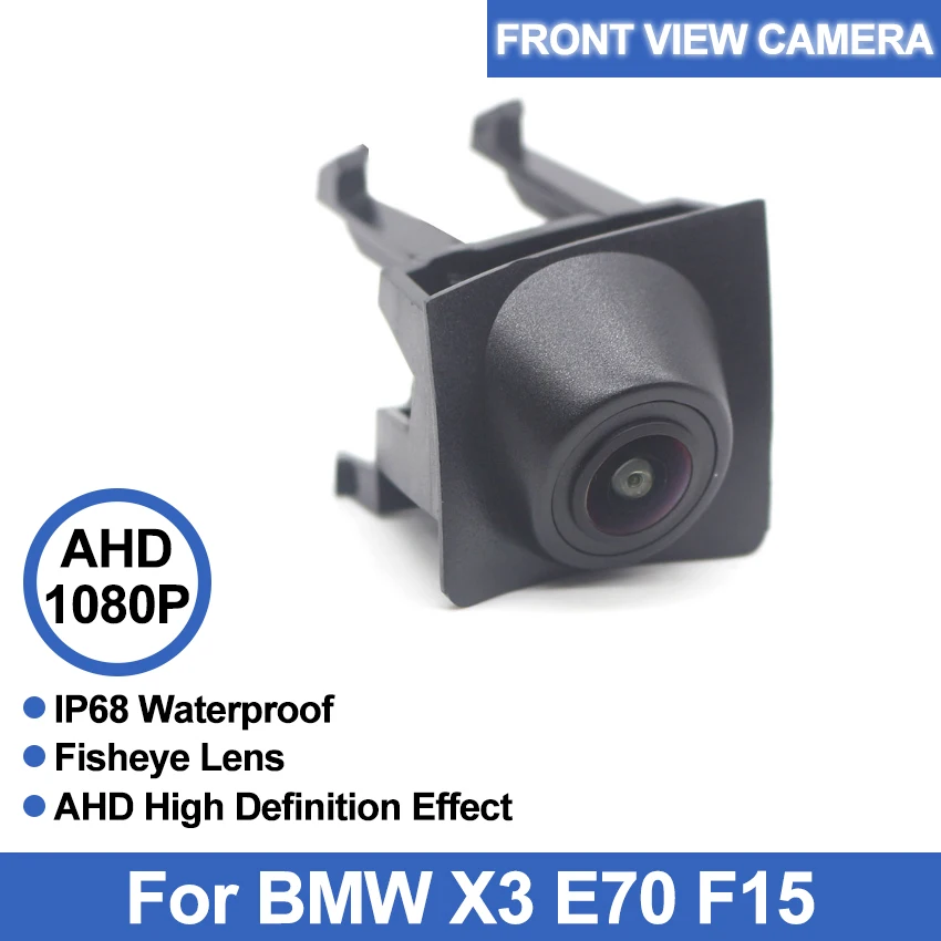 

Широкоугольный 140 ° HD CCD автомобильный вид спереди парковка ночное видение положительное водонепроницаемое Высокое качество логотип камера для BMW X3 E70 F15