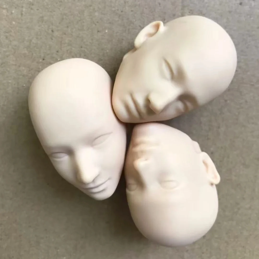 MENGF FR Color Bald Doll Heads Small Defectives With Black Dots Doll Heads Japan White Pink Beige Hungarian Latin Skin Doll Part