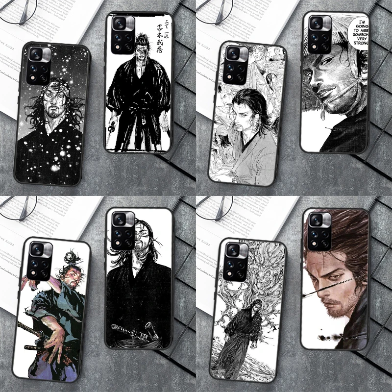 vagabond miyamoto musashi For Xiaomi Redmi Note 11 Pro Case 10 9 8 10S 9S 9A 9C 9T Cover Coque |