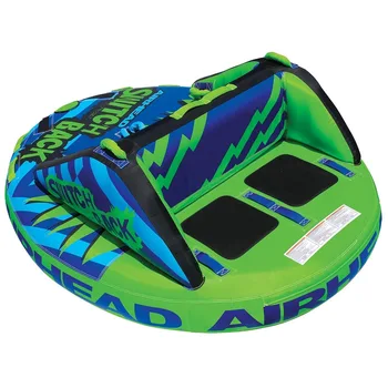 Switchback Towable 1-4 Rider Tube for Boating and Water Sports, Double-Stitched Full Nylon Cover and Patented Speed Safety Valve 2