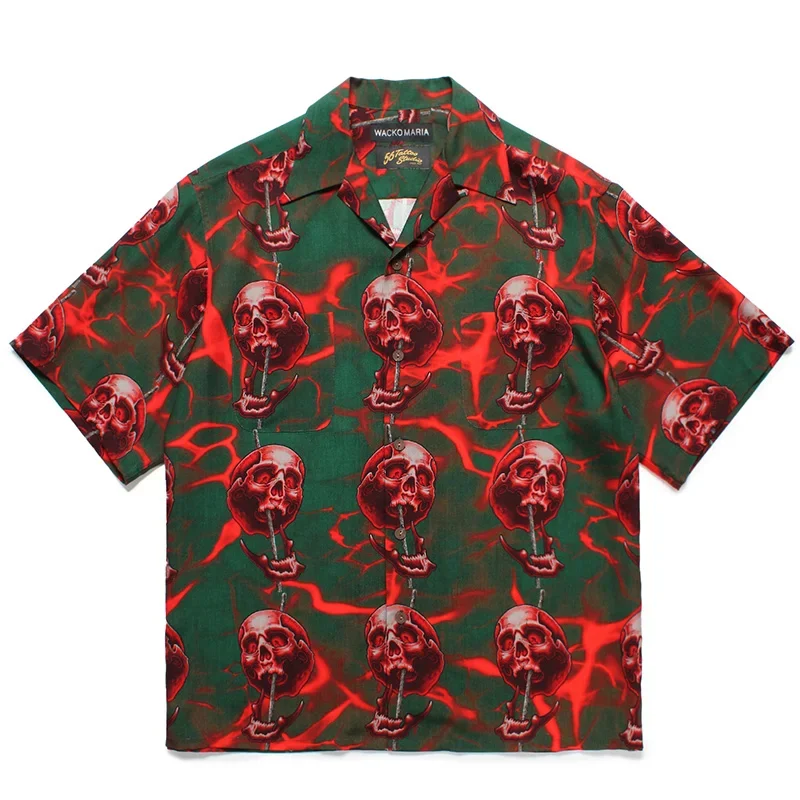 2025 Summer New Style Skull Full Printing Wacko Maria Shirts