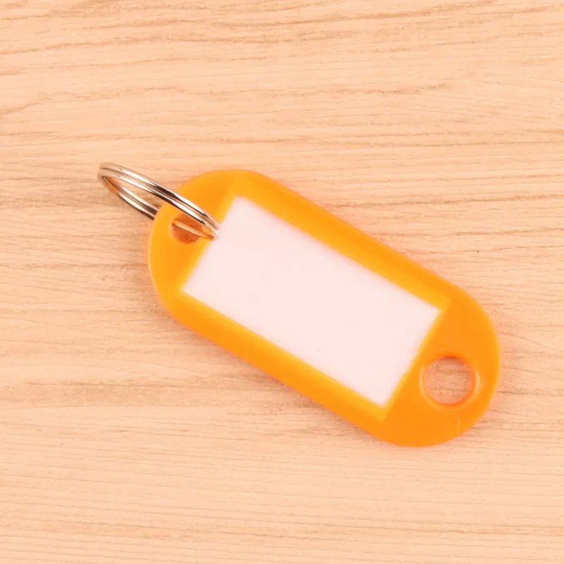 10Pcs Kunststoff Keychain Schlüssel Tags Id Label Name Tags Mit Split Ring Für Gepäck Schlüssel Ketten Schlüssel Ringe – Detail 14