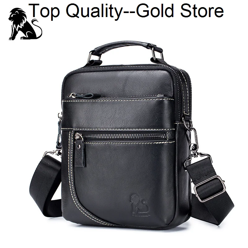 

Quality Genuine Leather Male Casual Handbag Design Shoulder Messenger Bag Cowhide Fashion Crossbody Mochila Satchel