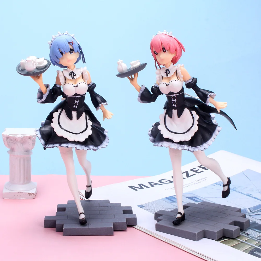 17cm Anime Figure Kawaii Girl Apron Maid Dress PVC Action Model Toy Birthday Gift