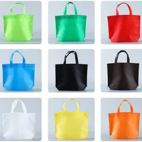 StoBag 10pcs Non-woven Shopping Tote Bags Cloth Fabric Color Eco-friendly Storage Reusable Large Pouches Custom Logo(Extra Fee) 2