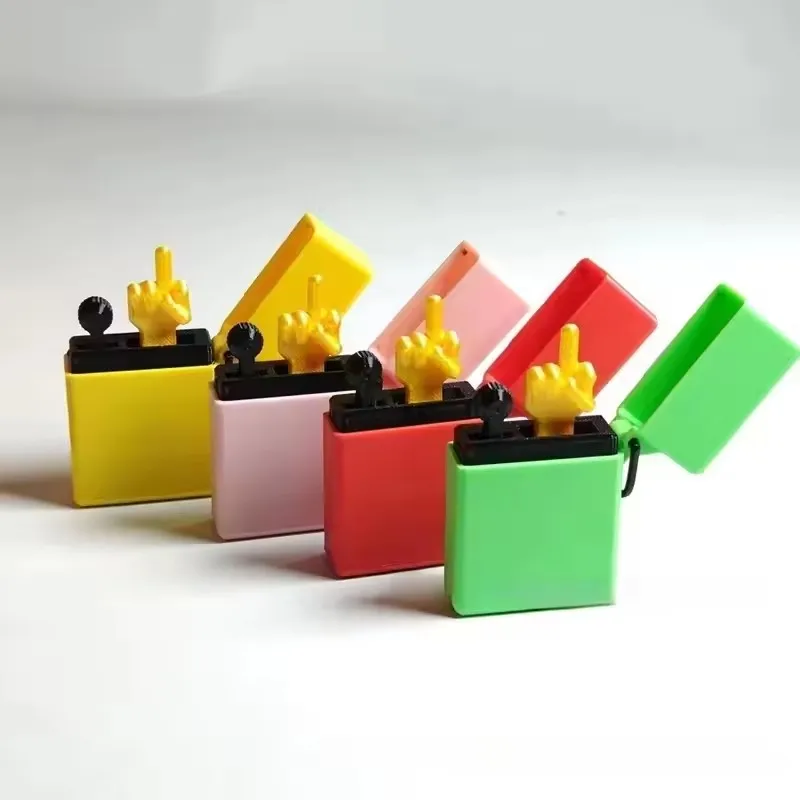 3D Printed Middle Finger Prank Model for Birthday Desk Decoration Quit-Smoking Buddy Fake Lighter Surprise Box Toy