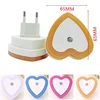 Mini LED Night Light EU/US Plug in Dusk to Dawn Sensor Wall Nights Lamp Square for Bedroom Hallway Stairs Corridor 110V 220V 4
