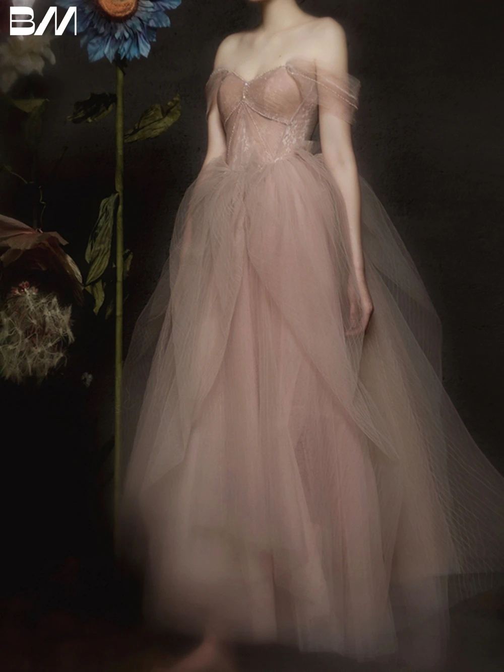 

Dreamy Lotus Pink Prom Dress Evening Dresses Elegant Beaded Bridal Gown Classic Floor-length Bride Dresses Vestidos De Novia