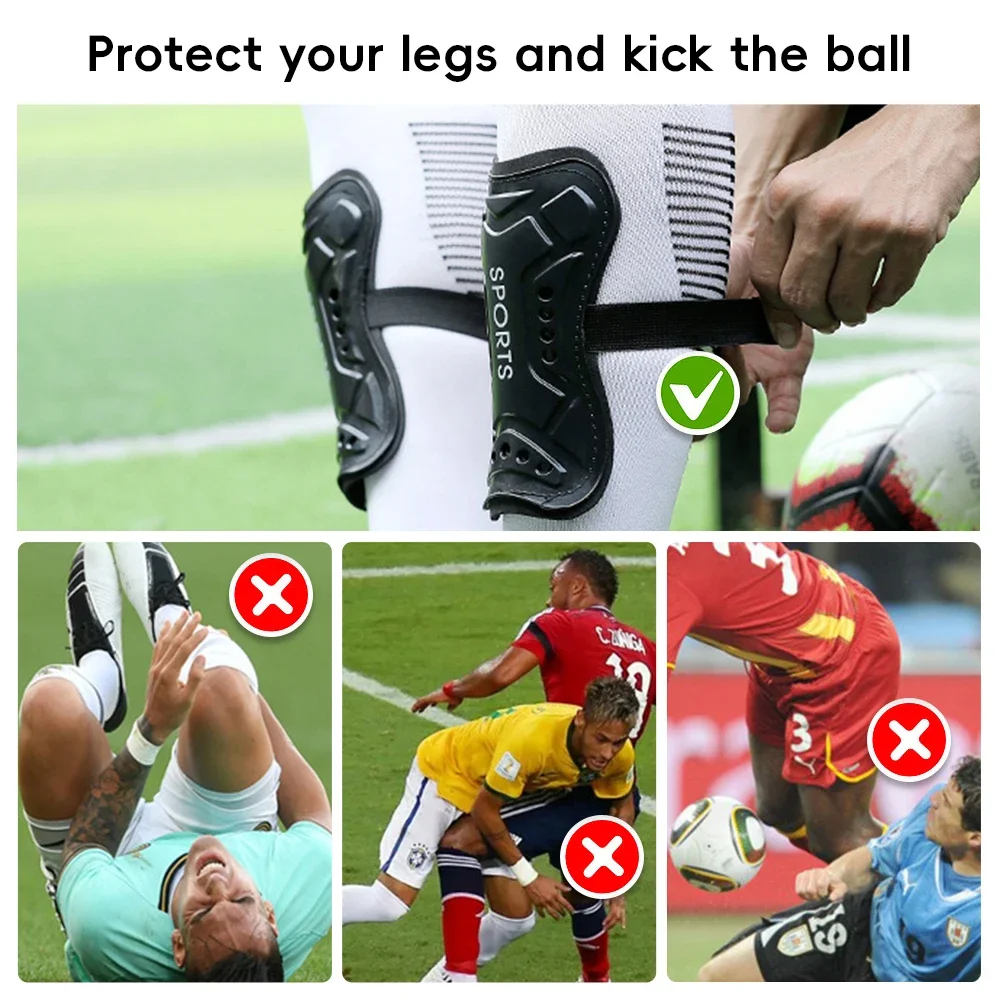 1 Pair Adults Sports Leg Protector Light Soft Plastic Protect Adult Knee Support Soccer Shin Guards Football Shin Pads