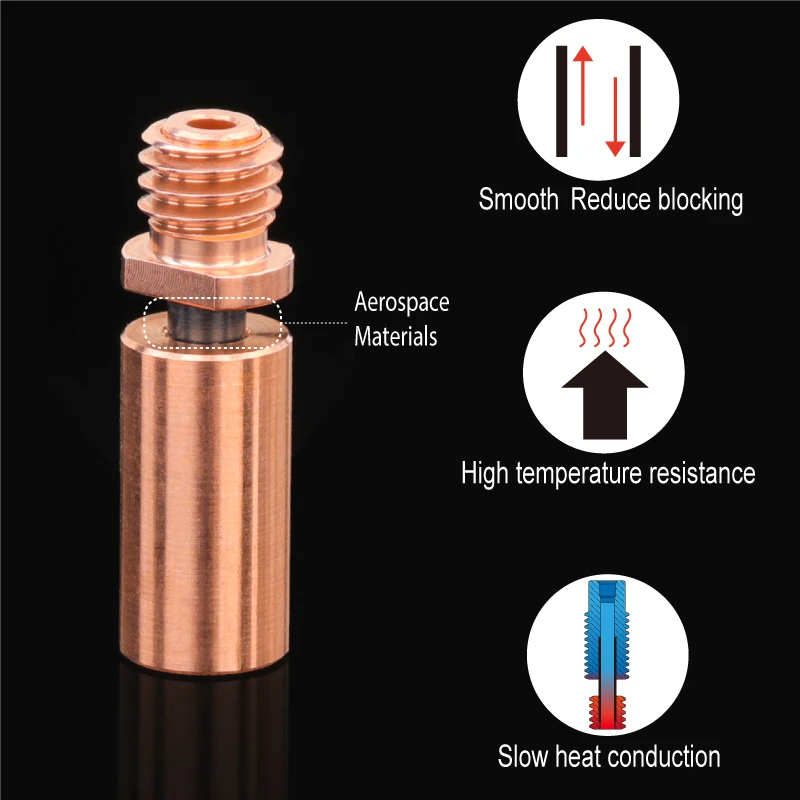 Mellow NF D-Zone V2 Chimera Extruder Kraken Dual Heat Break Copper