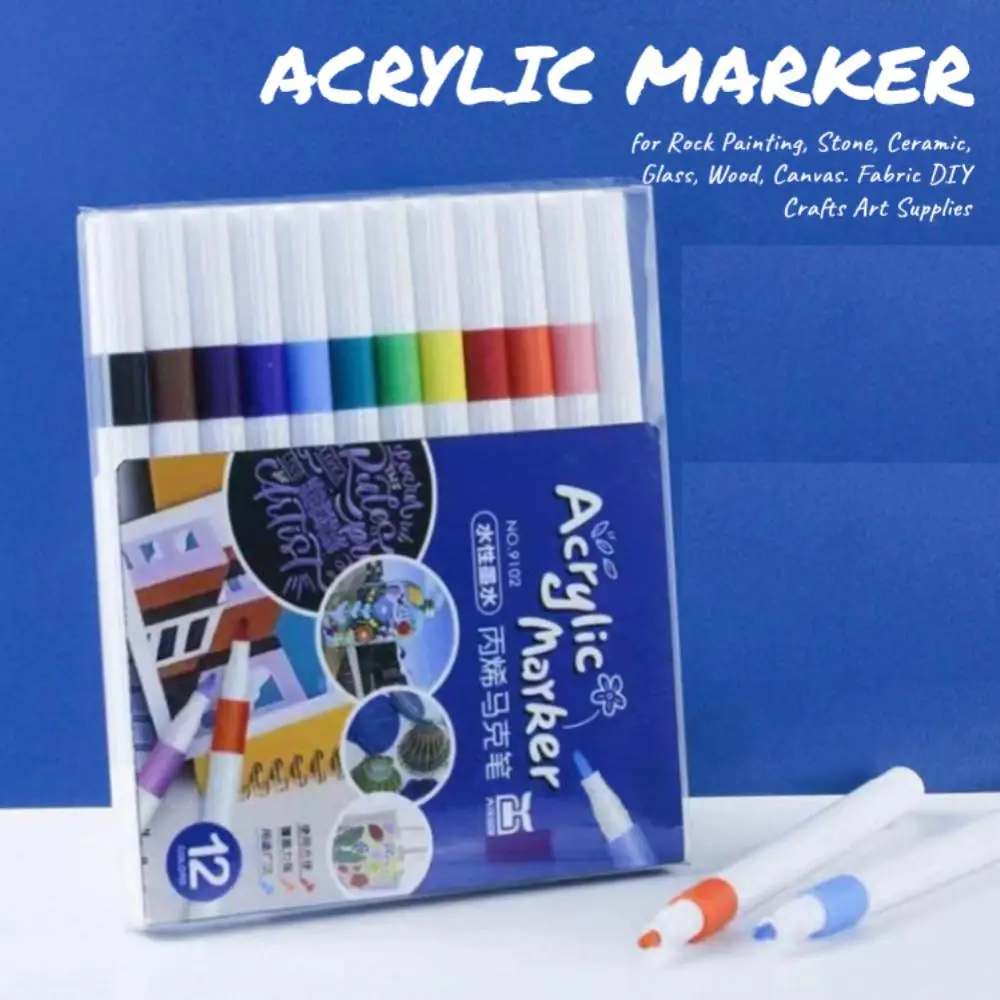 Acrylic Paint Markers Paint Pens For Rock Painting Wood Canvas Plastic  Metal And Stone, Markers Pen For DIY Crafts Art Supplies - AliExpress