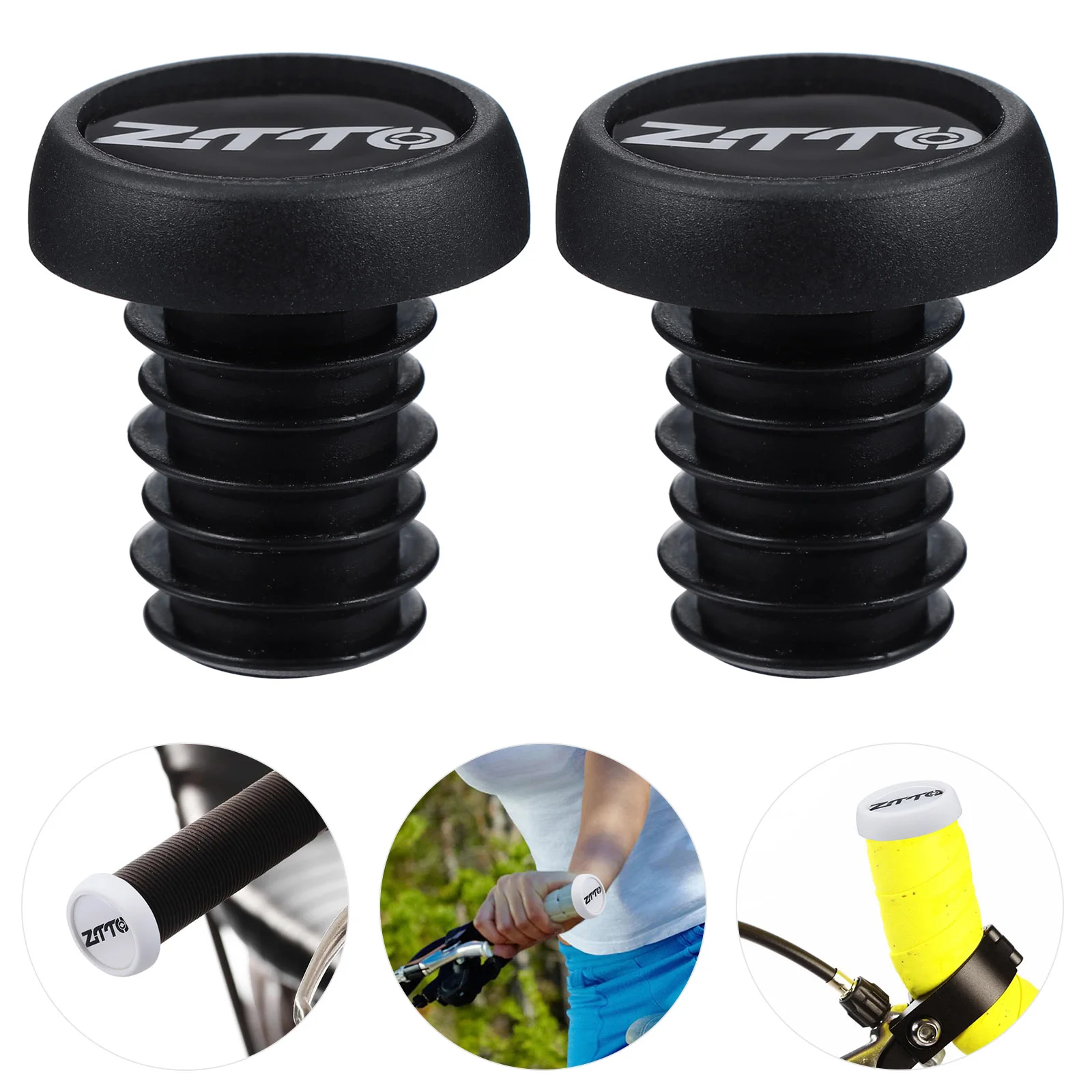 

1 Pair of Universal Bike Handlebar End Plugs Caps Bicycles Bar End Plugs