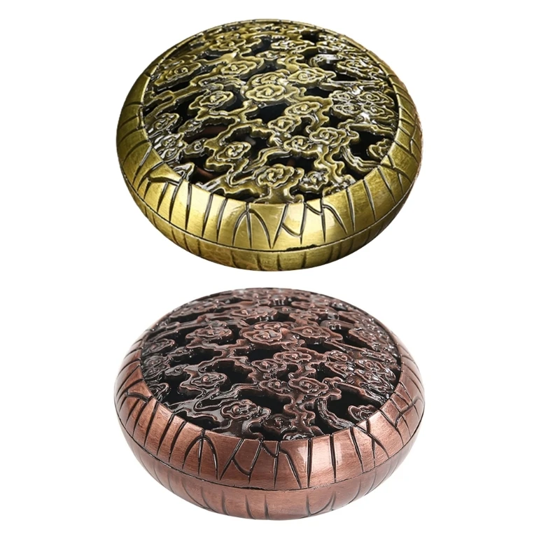 Porte encens chinois en métal P82E, boîte de rangement, nuage ajouré