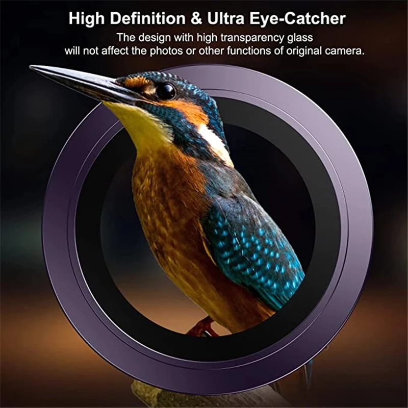 Lens Protector Glass for iPhone 14 13 12 11 Pro Max 14 Plus Camera Lens Protection For iPhone 13 12 Mini Metal Ring Camera Film