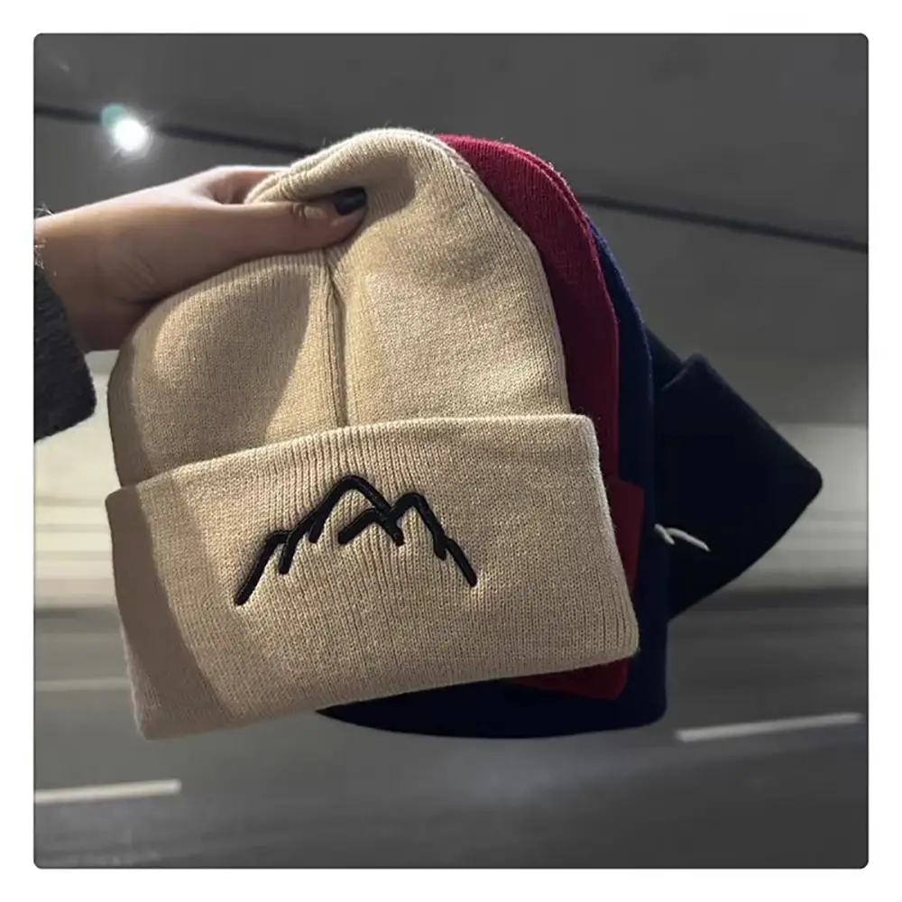 

Ear Protection Knitted Hat Fashion Thickened Winter Warm Beanie Hat Solid Color Bonnet Caps