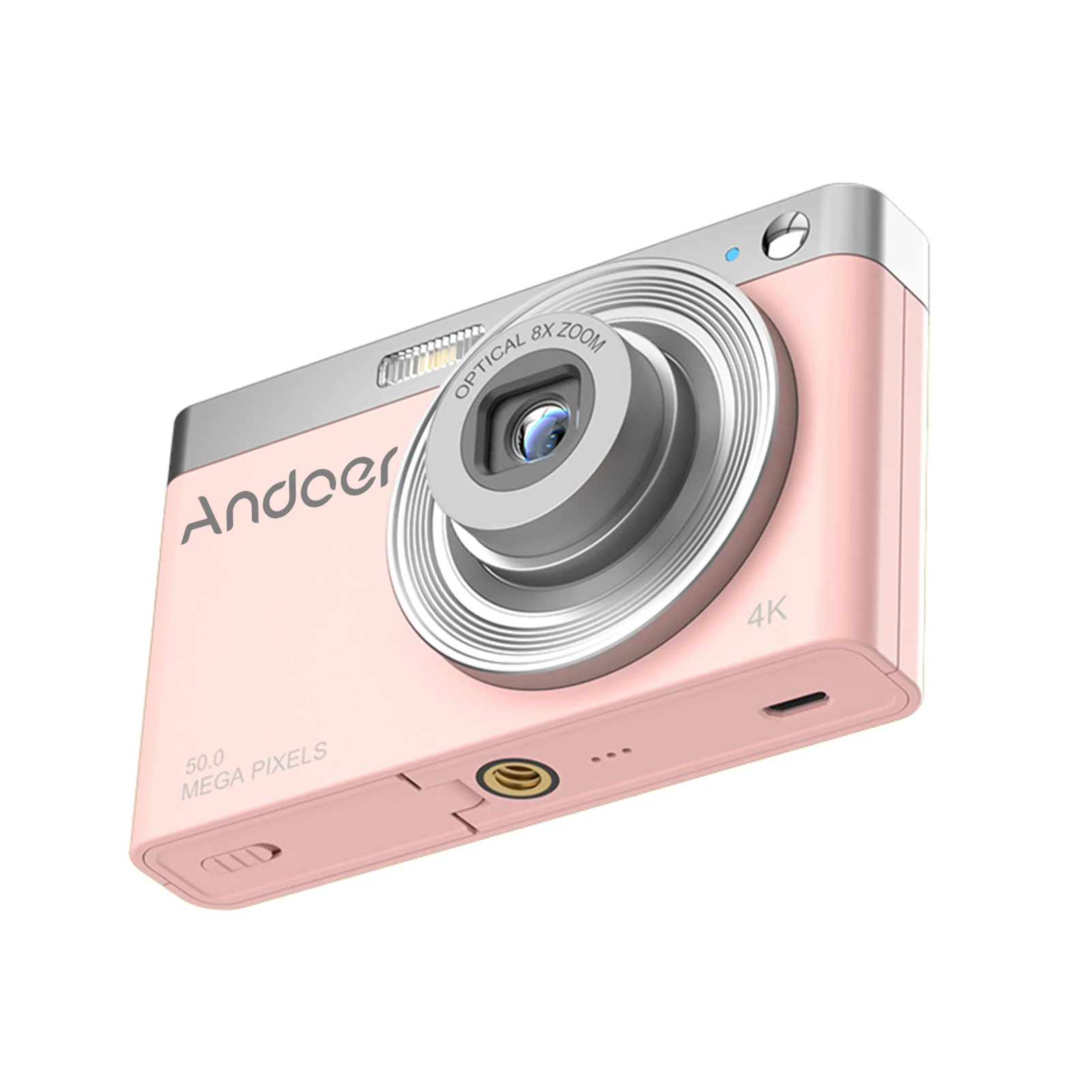 Andoer Digital Camera Portable 4K 50MP Video CamcorderAuto Focus 16X Zoom Anti-shake Face Detect Built-in Flash with Batteries